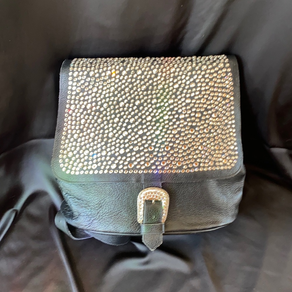 Genuine Leather Bling Backpack